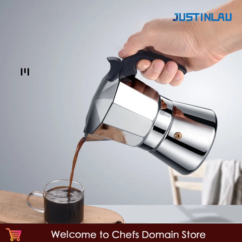Coffee Equipment Espresso - JUSTINLAU 150/300ML Octagonal Moka Pot Stainless