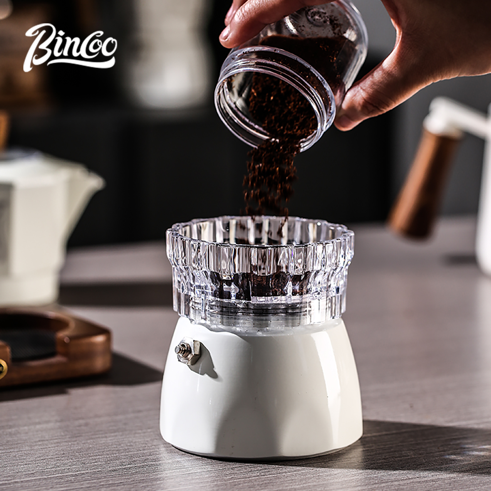 Coffee Distribution Tool - Bincoo Professional Moka Pot Dosing Tool