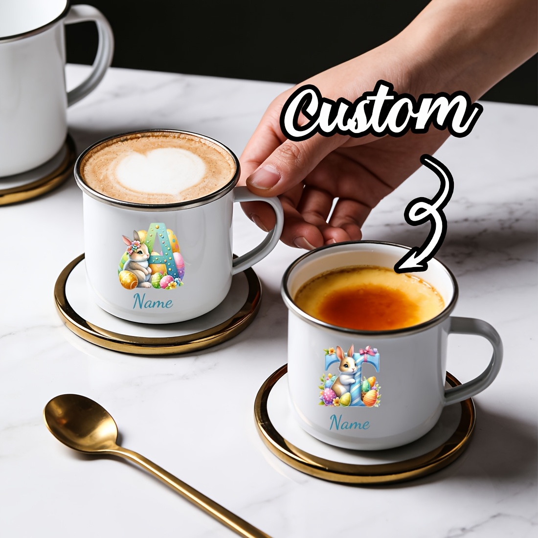 Personalized Mug Floral Initia – Coffee Equipment Names recenzja i cena